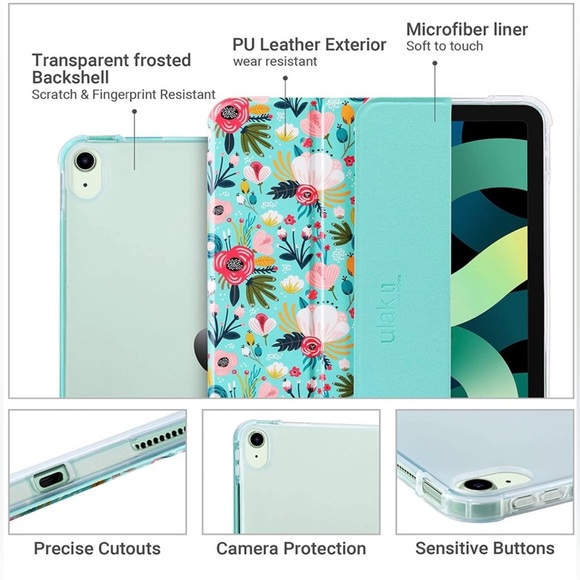 NIP iPad Air Cover for 10.9” 2020 iPad w/pencil holder - Picture 3 of 6